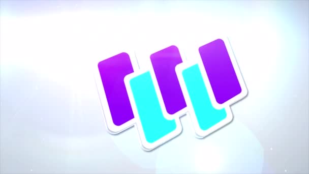 Waltonchain Wtc Cryptocurrency Logo Coin Animation Motion Graphics Reveal White — Stock videók