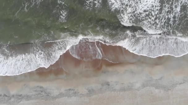 Океанічні Хвилі Пляжі Піщаний Берег Лінія Узбережжя Земні Текстури Навколишнє — стокове відео