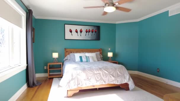 Master Bedroom Nice Colors — Stockvideo