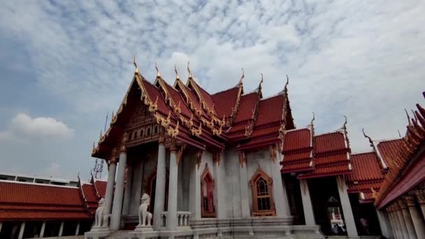 Wat Benchamabophit Dusitwanaram Ratchaworawihan Also Known Marble Temple One Bangkok — Video Stock