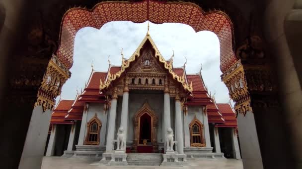 Wat Benchamabophit Dusitwanaram Ratchaworawihan Also Known Marble Temple One Bangkok — Stok video