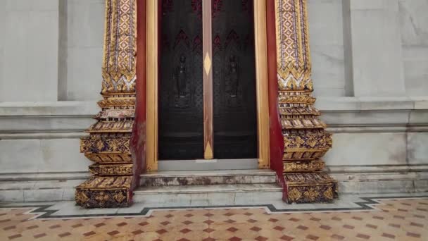 Wat Benchamabophit Dusitwanaram Ratchaworawihan Also Known Marble Temple One Bangkok — Stok video