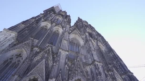 Καθεδρικός Της Κολωνίας Κάμερα Ψάχνει Προς Πίσω Φωτοβολίδα — Αρχείο Βίντεο