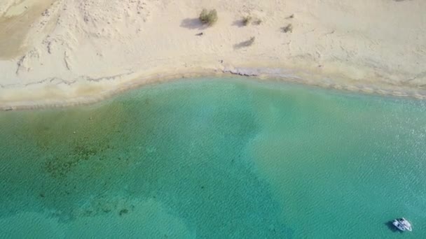 Spiaggia Nudista Tropicale Panoramica Sarakiniko Sull Isola Gavdos Grecia — Video Stock