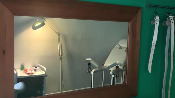 Gynaecologist Gynecological Examination Chair Doctors Hospital — Vídeo de stock