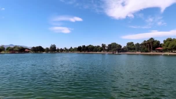 Sunset Park Las Vegas Pond Panorama — Stock video