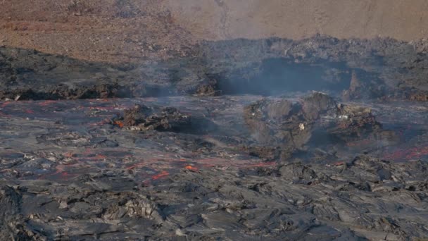Lava Flows Volcanic Rocks Static View — 图库视频影像