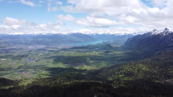 Vista Molto Bella Uno Splendido Paesaggio Svizzero Con Laghi Cristallini — Video Stock