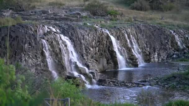 Wasserfall Bei Hopkins Falls Scenic Reserve Cudgee Victoria Australien Attraktion — Stockvideo