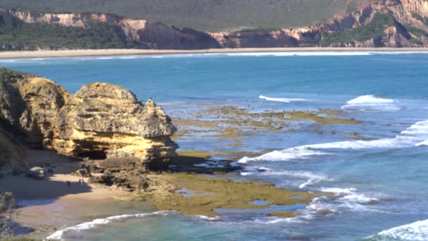 Ocean View Bells Beach Torquay Victoria South Pacific Waves Hitting — Wideo stockowe