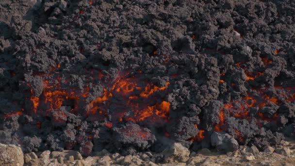 Cooling Lava Eruption Static View — Stock video