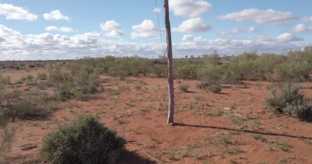 Flagpole Stands Middle Outback New South Wales Australia Showing Pride — Stock video