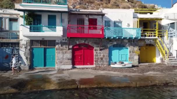 Beautiful Klima Village Milos Island Cyclades Greece — ストック動画