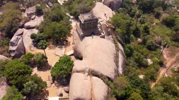 Group Monuments Mahabalipuram Collection 7Th 8Th Century Religious Monuments Coastal — Stockvideo