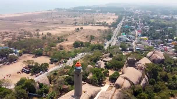 Light House Mahabalipuram Tamil Nadu Hindistan — Stok video