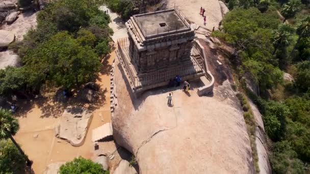 Group Monuments Mahabalipuram Collection 7Th 8Th Century Religious Monuments Coastal — Stok video
