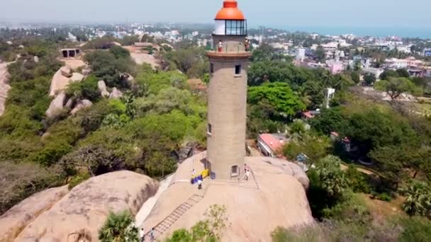 Light House Mahabalipuram Tamil Nadu Hindistan — Stok video