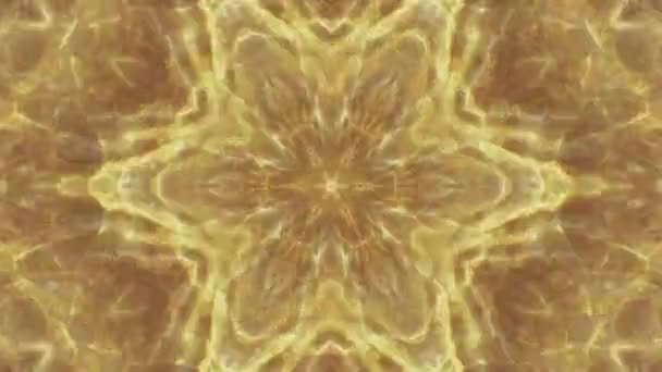 Golden Pulse Mandala Artwork Sacred Geometry Light Energy Patterns — Vídeo de stock