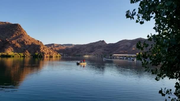 Willow Beach Lake Mead Fishing Boating — Stock video