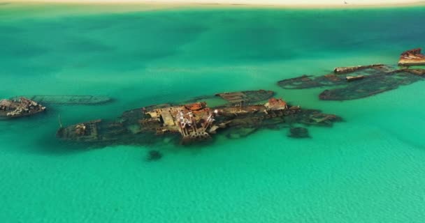 Crystal Clear Water Diving Site Moreton Island Wrecks Queensland Australia — Vídeo de Stock