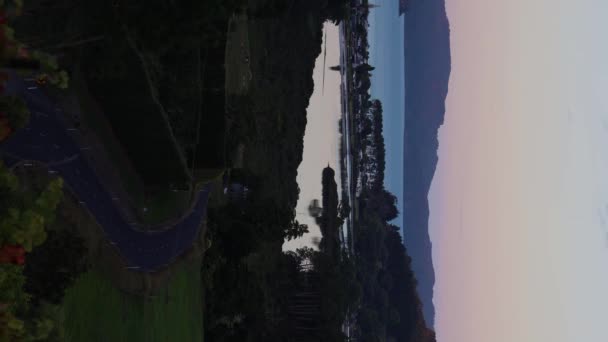 Vertical Time Lapse Purangi River Valley Sunset Cooks Bay Coromandel — Αρχείο Βίντεο