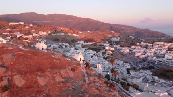 Scenic Aerial View Town Greece — Stockvideo