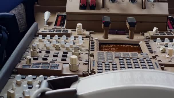 Cockpit Buttons Layout Knobs Phone — Vídeos de Stock