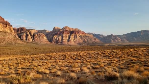 Red Rock Canyon National Conservation Area Las Vegas Nevada Morning — Stock video