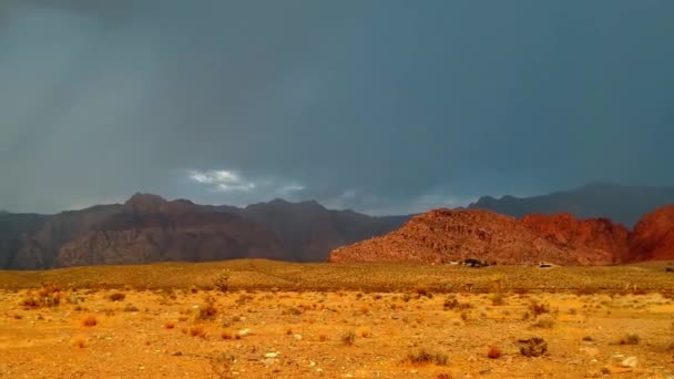 Dramatic Storm Cloud Red Rock Canyon National Conservation Area Las — Stockvideo