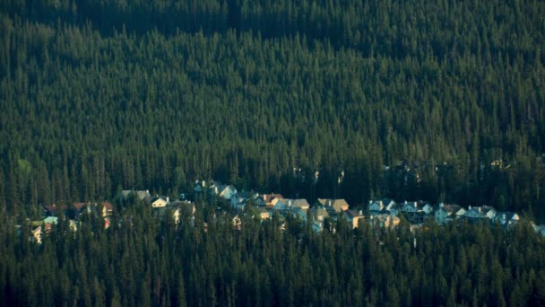 Banff Town Neighbourhood Mountains — Vídeo de Stock