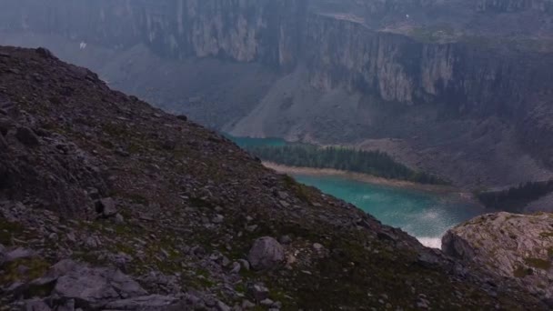 Lake Revealed Mountain — Stockvideo