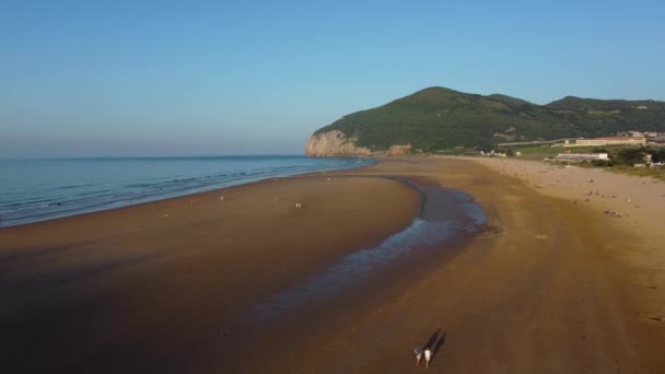 Aerial View Beach North Spain — Αρχείο Βίντεο