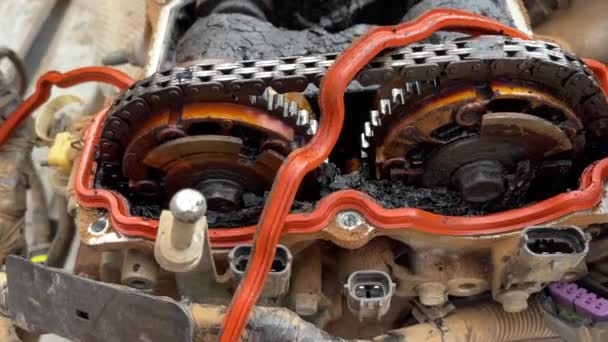 Engine Damaged Lack Maintenance — Wideo stockowe