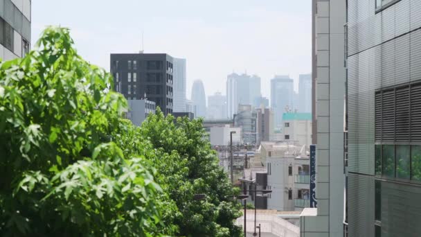 Tokyo City Skyline Hazy Day Ikebukuro Toshima City — ストック動画