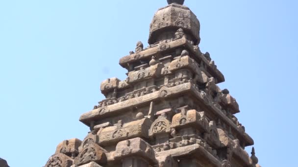Shore Temple Mahabalipuram Shore Temple Named Because Overlooks Shore Bay — Vídeos de Stock