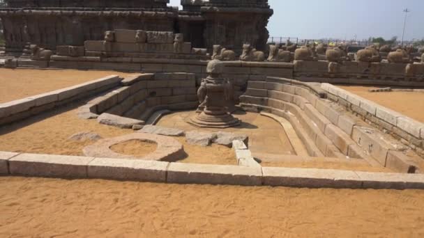 Shore Temple Mahabalipuram Shore Temple Named Because Overlooks Shore Bay — Stockvideo
