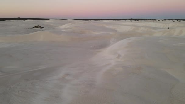 Drone Video Desert Sunset Pink Glow — Stock video