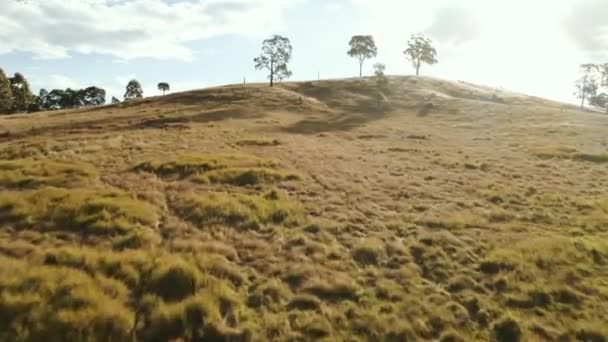 Dramatic Forward Tracking Aerial Shot Pace Glides Hill Reveal Beautiful — Video