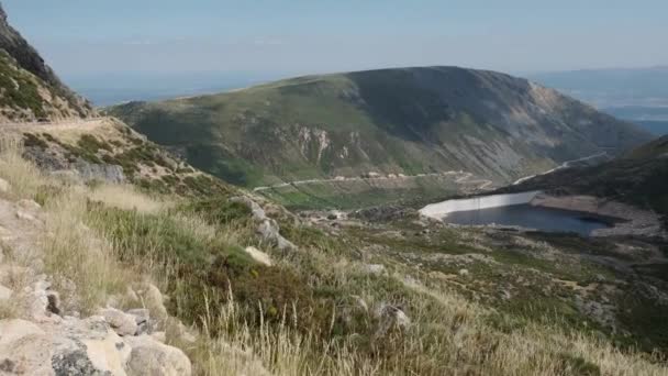 Diga Covao Serra Estrela Portogallo Vista Panoramica Aerea — Video Stock