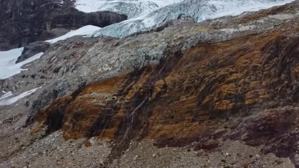 Glacier Melt Waterfall Runoff Water — Stok video