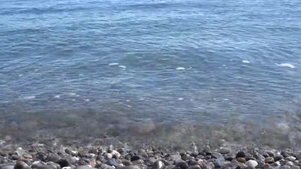 Waves Moving Constant Loop Seashore Create Effect Relaxation Forefront You — Stok video