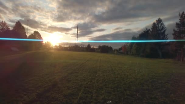 Sun Flare Outdoors Sunset — Wideo stockowe