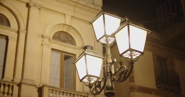 Ancient City Light Caltagirone Square — Vídeos de Stock
