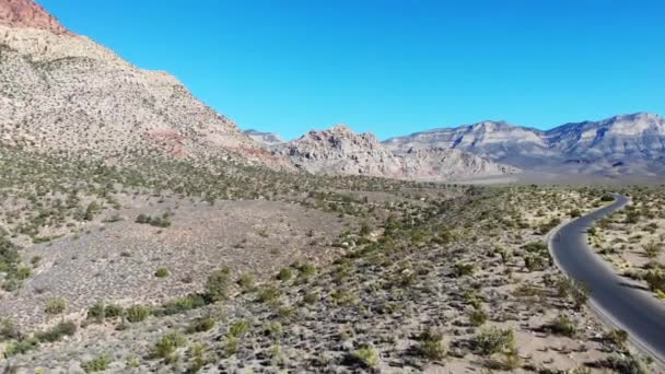 Red Rock Canyon Scenic Byway Aerial View Las Vegas Nevada — Stock videók