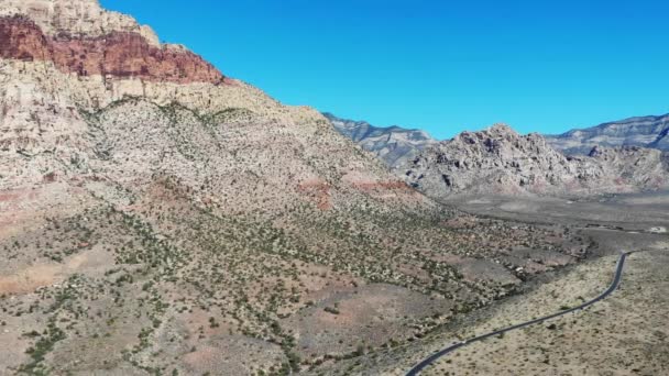 Aerial View Scenic Byway Red Rock National Conservation Area Las — Video
