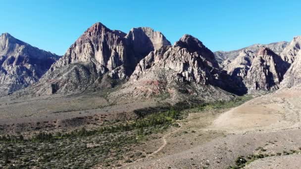 Aerial Panorama High Desert Trails Red Rock National Conservation Area — Video Stock
