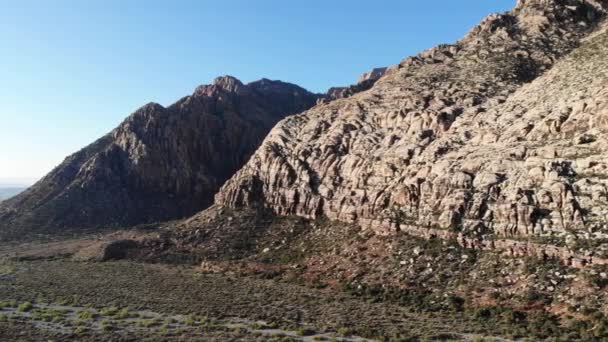 Panoramic View Canyon Walls Nevada Mountains — ストック動画