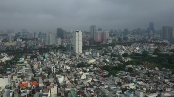 Saigon Chi Minh City Βιετνάμ Νωρίς Πρωί Drone Πλάνα Που — Αρχείο Βίντεο