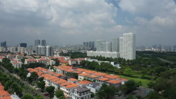 Ultra Modern City Development Residential Commercial High Rise Buildings Villas — Video