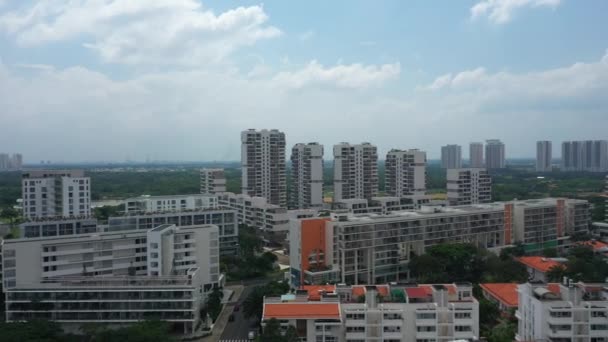 Ultra Modern City Development Residential Commercial High Rise Buildings Villas — Stockvideo